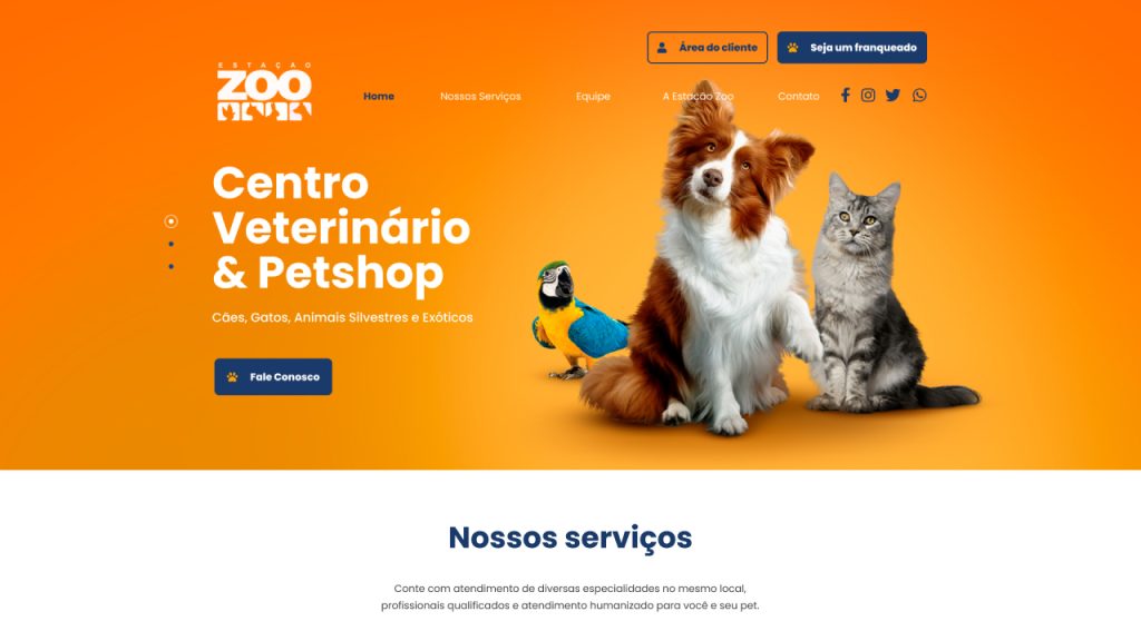 Criação de Site - Estação Zoo