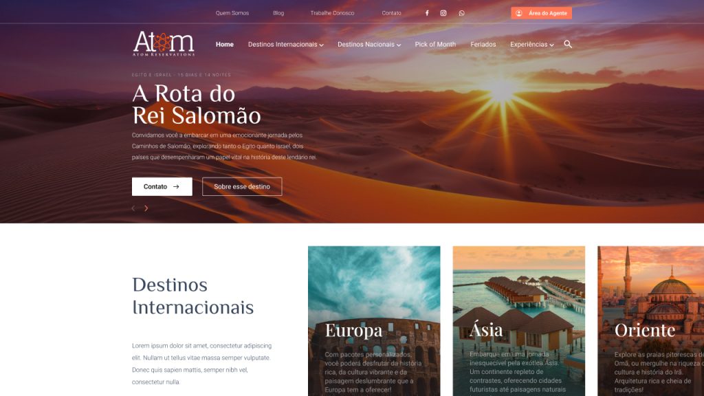 Criação de Site - Atom