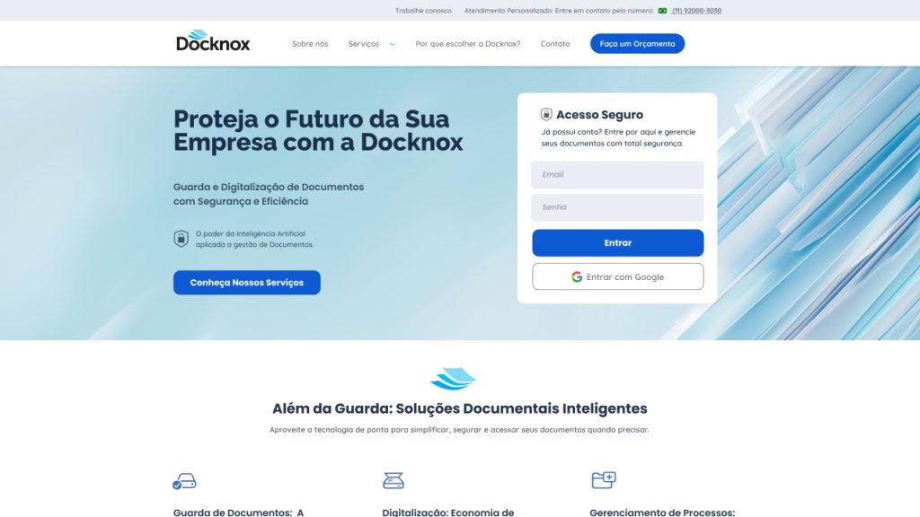 Criação de Site - Docknox