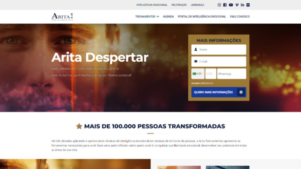 Criação de Site - Arita Treinamento