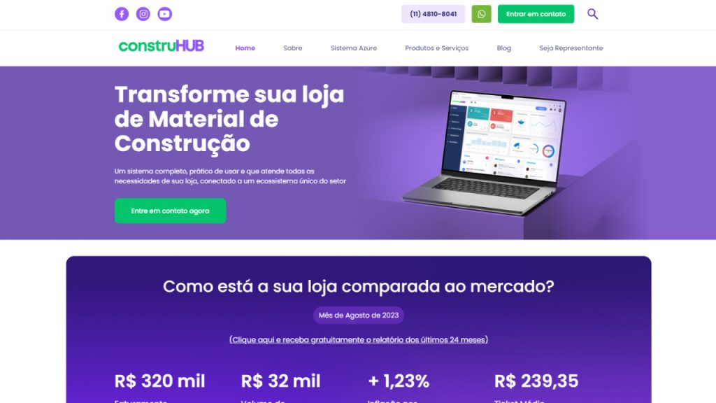 Criação de Site - Construhub