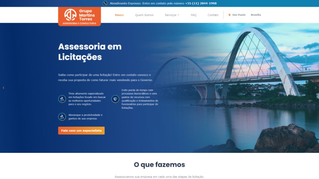 Criação de Site - GZV Grupo Martins Torres