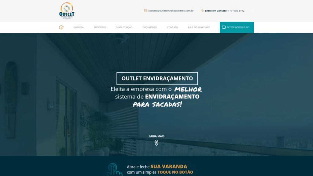 Criação de Site - Outlet Envidraçamento